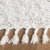 SAFAVIEH Pro Luxe Shag Collection Area Rug – 5′ x 8′, Blue & Creme, Moroccan Boho Tassel Design, Non-Shedding & Easy Care, 2.4-inch Thick Ideal for High Traffic Areas in Living Room, Bedroom (PLX432L)(Cream/Blue)