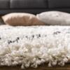 SAFAVIEH Pro Luxe Shag Collection Area Rug – 5′ x 8′, Blue & Creme, Moroccan Boho Tassel Design, Non-Shedding & Easy Care, 2.4-inch Thick Ideal for High Traffic Areas in Living Room, Bedroom (PLX432L)(Cream/Blue)