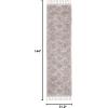 SAFAVIEH Pro Luxe Shag Collection Area Rug – 5′ x 8′, Blue & Creme, Moroccan Boho Tassel Design, Non-Shedding & Easy Care, 2.4-inch Thick Ideal for High Traffic Areas in Living Room, Bedroom (PLX432L)(Grey/Cream)