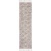 SAFAVIEH Pro Luxe Shag Collection Area Rug – 5′ x 8′, Blue & Creme, Moroccan Boho Tassel Design, Non-Shedding & Easy Care, 2.4-inch Thick Ideal for High Traffic Areas in Living Room, Bedroom (PLX432L)(Grey/Cream)