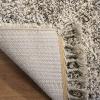 SAFAVIEH Pro Luxe Shag Collection Area Rug – 5′ x 8′, Blue & Creme, Moroccan Boho Tassel Design, Non-Shedding & Easy Care, 2.4-inch Thick Ideal for High Traffic Areas in Living Room, Bedroom (PLX432L)(Grey/Cream)