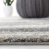 SAFAVIEH Retro Collection Area Rug – 8′ Square, Light Blue & Blue, Modern Abstract Design, Non-Shedding & Easy Care, Ideal for High Traffic Areas in Living Room, Bedroom (RET2693-6065)(Dark Grey/Light Grey)