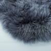 SAFAVIEH Sheep Skin Collection Accent Rug – 3′ x 5′, Steel Blue, Handmade Rustic Glam Genuine Pelt, 3.4-inch Thick Ideal for High Traffic Areas in Entryway, Living Room, Bedroom (SHS121B)(Grey)