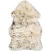 SAFAVIEH Sheep Skin Collection Accent Rug – 3′ x 5′, Steel Blue, Handmade Rustic Glam Genuine Pelt, 3.4-inch Thick Ideal for High Traffic Areas in Entryway, Living Room, Bedroom (SHS121B)(Ivory/Smoke Grey)