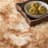 SAFAVIEH Sheep Skin Collection Accent Rug – 3′ x 5′, Steel Blue, Handmade Rustic Glam Genuine Pelt, 3.4-inch Thick Ideal for High Traffic Areas in Entryway, Living Room, Bedroom (SHS121B)(Off White/Coco Brown)