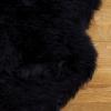 SAFAVIEH Sheep Skin Collection Accent Rug – 3′ x 5′, Steel Blue, Handmade Rustic Glam Genuine Pelt, 3.4-inch Thick Ideal for High Traffic Areas in Entryway, Living Room, Bedroom (SHS121B)(Midnight Black)