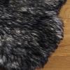 SAFAVIEH Sheep Skin Collection Accent Rug – 3′ x 5′, Steel Blue, Handmade Rustic Glam Genuine Pelt, 3.4-inch Thick Ideal for High Traffic Areas in Entryway, Living Room, Bedroom (SHS121B)(Ivory/Dark Charcoal)