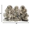 SAFAVIEH Sheep Skin Collection Accent Rug – 3′ x 5′, Steel Blue, Handmade Rustic Glam Genuine Pelt, 3.4-inch Thick Ideal for High Traffic Areas in Entryway, Living Room, Bedroom (SHS121B)(Ivory/Dark Charcoal)