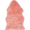SAFAVIEH Sheep Skin Collection Accent Rug – 3′ x 5′, Steel Blue, Handmade Rustic Glam Genuine Pelt, 3.4-inch Thick Ideal for High Traffic Areas in Entryway, Living Room, Bedroom (SHS121B)(Solid Pink)