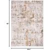 SAFAVIEH Shivan Collection 8′ x 10′ Grey / Gold SHV723G Modern Abstract Non-Shedding Living Room Bedroom Dining Home Office Area Rug(Grey/Gold)