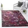 SAFAVIEH Skyler Collection 8′ x 10′ Blue/Ivory SKY186M Modern Abstract Non-Shedding Living Room Bedroom Dining Home Office Area Rug(Black/Purple)