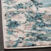SAFAVIEH Skyler Collection 8′ x 10′ Blue/Ivory SKY186M Modern Abstract Non-Shedding Living Room Bedroom Dining Home Office Area Rug(Blue/Ivory)