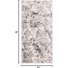 SAFAVIEH Skyler Collection 8′ x 10′ Blue/Ivory SKY186M Modern Abstract Non-Shedding Living Room Bedroom Dining Home Office Area Rug(Grey/Ivory)
