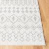 SAFAVIEH Tulum Collection Area Rug – 5’3″ x 7’6″, Ivory & Grey, Moroccan Boho Distressed Design, Non-Shedding & Easy to Clean, Ideal for Living Room, Bedroom, Dining Space (TUL240A)(Ivory/Light Grey)