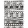 SAFAVIEH Tulum Collection Area Rug – 5’3″ x 7’6″, Ivory & Grey, Moroccan Boho Distressed Design, Non-Shedding & Easy to Clean, Ideal for Living Room, Bedroom, Dining Space (TUL240A)(Ivory/Black)