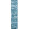 SAFAVIEH Tulum Collection Area Rug – 5’3″ x 7’6″, Ivory & Grey, Moroccan Boho Distressed Design, Non-Shedding & Easy to Clean, Ideal for Living Room, Bedroom, Dining Space (TUL240A)(Turquoise/Blue)