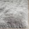 SAFAVIEH Venice Shag Collection Area Rug – 5′ x 7′, Champagne, Handmade Glam, 3-inch Thick Ideal for High Traffic Areas in Living Room, Bedroom (SG256C)(Silver)