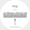 SAFAVIEH Venice Shag Collection Area Rug – 5′ x 7′, Champagne, Handmade Glam, 3-inch Thick Ideal for High Traffic Areas in Living Room, Bedroom (SG256C)(Taupe)