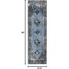 SAFAVIEH Vintage Hamadan Collection Area Rug – 5’3″ x 7’6″, Orange & Multi, Traditional Persian Design, Non-Shedding & Easy Care, Ideal for High Traffic Areas in Living Room, Bedroom (VTH217B)(Blue/Grey)