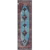 SAFAVIEH Vintage Hamadan Collection Area Rug – 5’3″ x 7’6″, Orange & Multi, Traditional Persian Design, Non-Shedding & Easy Care, Ideal for High Traffic Areas in Living Room, Bedroom (VTH217B)(Red/Light Blue)