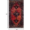 SAFAVIEH Vintage Hamadan Collection Area Rug – 5’3″ x 7’6″, Orange & Multi, Traditional Persian Design, Non-Shedding & Easy Care, Ideal for High Traffic Areas in Living Room, Bedroom (VTH217B)(Orange/Multi)
