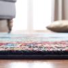 SAFAVIEH Vintage Hamadan Collection Area Rug – 5’3″ x 7’6″, Orange & Multi, Traditional Persian Design, Non-Shedding & Easy Care, Ideal for High Traffic Areas in Living Room, Bedroom (VTH217B)(Red/Light Blue)