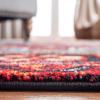 SAFAVIEH Vintage Hamadan Collection Area Rug – 8′ Round, Red & Multi, Traditional Persian Design, Non-Shedding & Easy to Clean, Ideal for Living Room, Bedroom, Dining Space (VTH211A)(Red/Light Blue)