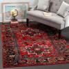 SAFAVIEH Vintage Hamadan Collection Area Rug – 8′ Round, Red & Multi, Traditional Persian Design, Non-Shedding & Easy to Clean, Ideal for Living Room, Bedroom, Dining Space (VTH211A)(Blue/Grey)