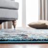 SAFAVIEH Vintage Hamadan Collection Area Rug – 8′ Round, Red & Multi, Traditional Persian Design, Non-Shedding & Easy to Clean, Ideal for Living Room, Bedroom, Dining Space (VTH211A)(Light Blue/Black)