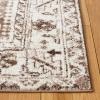 SAFAVIEH Vintage Hamadan Collection Area Rug – 8′ Round, Red & Multi, Traditional Persian Design, Non-Shedding & Easy to Clean, Ideal for Living Room, Bedroom, Dining Space (VTH211A)(Brown/Ivory)