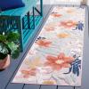 SAFAVIEH Washable Rug Outdoor Cabana Collection – 9′ x 12′, Aqua & Rust, Non-Shedding & Easy to Clean, Ideal for Patio, Backyard, Mudroom (CBN454J)(Pink/Grey)