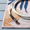 SAFAVIEH Washable Rug Outdoor Cabana Collection – 9′ x 12′, Aqua & Rust, Non-Shedding & Easy to Clean, Ideal for Patio, Backyard, Mudroom (CBN454J)(Pink/Grey)