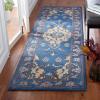 SAFAVIEH Antiquity Collection Area Rug – 5′ x 8′, Blue & Ivory, Handmade Traditional Oriental Wool, Ideal for High Traffic Areas in Living Room, Bedroom (AT520M)(Blue/Ivory)