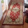 SAFAVIEH Antiquity Collection Area Rug – 5′ x 8′, Blue & Ivory, Handmade Traditional Oriental Wool, Ideal for High Traffic Areas in Living Room, Bedroom (AT520M)(Red/Grey)