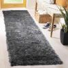 SAFAVIEH Area Rug 4×6 – Paris Shag Collection – Sage, Handmade, Soft Flowing Pile, Ideal for Ideal for Hallway, Foyer, Entryway, Bedroom (SG511-1003)(Slate)