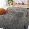 SAFAVIEH Area Rug 4×6 – Paris Shag Collection – Sage, Handmade, Soft Flowing Pile, Ideal for Ideal for Hallway, Foyer, Entryway, Bedroom (SG511-1003)(Titanium)