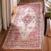 SAFAVIEH Area Rug 8×10 – Classic Vintage Collection – Large – Blue, Oriental Medallion Distressed Design, Non-Shedding & Easy Cleaning, Ideal for Living Room, Bedroom, Office, Dining Space (CLV113M)(Fuchsia)