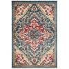 SAFAVIEH Area Rug 8×10 – Kashan Collection – Large – Blue & Beige, Traditional Oriental Design, Non-Shedding & Easy Cleaning, Ideal for Living Room, Bedroom, Office, Dining Space (KSN304B)(Blue/Beige)