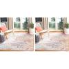 SAFAVIEH Area Rug 8×10 – Madison Collection – Large – Beige & Navy, Modern Abstract Design, Non-Shedding & Easy Cleaning, Ideal for Living Room, Bedroom, Office, Dining Space (MAD454A)(Light Blue / Orange)