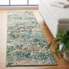 SAFAVIEH Area Rug 8×10 – Madison Collection – Large – Beige & Navy, Modern Abstract Design, Non-Shedding & Easy Cleaning, Ideal for Living Room, Bedroom, Office, Dining Space (MAD454A)(Green/Rust)