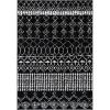 SAFAVIEH Area Rug 8×10 – Tulum Collection – Large – Ivory & Black, Moroccan Boho Distressed Design, Non-Shedding & Easy Cleaning, Ideal for Living Room, Bedroom, Office, Dining Space (TUL229B)(Black/Ivory)