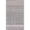 SAFAVIEH Area Rug 8×10 – Tulum Collection – Large – Ivory & Black, Moroccan Boho Distressed Design, Non-Shedding & Easy Cleaning, Ideal for Living Room, Bedroom, Office, Dining Space (TUL229B)(Grey/Ivory)
