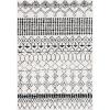 SAFAVIEH Area Rug 8×10 – Tulum Collection – Large – Ivory & Black, Moroccan Boho Distressed Design, Non-Shedding & Easy Cleaning, Ideal for Living Room, Bedroom, Office, Dining Space (TUL229B)(Ivory/Black)