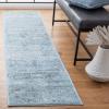 SAFAVIEH Area Rug 8×10 – Tulum Collection – Large – Ivory & Grey, Moroccan Boho Distressed Design, Non-Shedding & Easy to Clean, Ideal for Living Room, Bedroom, Dining Space (TUL271A)(Aqua Blue/Dark Grey)