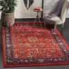 SAFAVIEH Area Rug 8×10 – Vintage Hamadan Collection – Large – Orange & Navy, Oriental Traditional Persian Design, Non-Shedding & Easy Cleaning, Ideal for Living Room, Bedroom, Dining Space (VTH220C)(Orange/Navy)