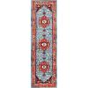 SAFAVIEH Area Rug 8×10 – Vintage Hamadan Collection – Large – Red & Orange, Traditional Oriental Medallion Design, Non-Shedding & Easy Cleaning, Ideal for Living Room, Bedroom, Dining Space (VTH259P)(Red/Blue)