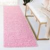 SAFAVIEH Athens Shag Collection Area Rug – 5’1″ x 7’6″, Dark Grey, Non-Shedding & Easy to Clean, Ideal for Living Room, Bedroom, Dining Space (SGA119C)(Pink)