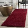 SAFAVIEH Athens Shag Collection Area Rug – 5’1″ x 7’6″, Dark Grey, Non-Shedding & Easy to Clean, Ideal for Living Room, Bedroom, Dining Space (SGA119C)(Red)