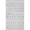 SAFAVIEH Blossom Collection Area Rug – 6′ Square, Beige & Ivory, Handmade Moroccan Wool, Ideal for High Traffic Areas in Living Room, Bedroom (BLM115B)(Grey/Ivory)