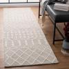 SAFAVIEH Blossom Collection Area Rug – 6′ Square, Beige & Ivory, Handmade Moroccan Wool, Ideal for High Traffic Areas in Living Room, Bedroom (BLM115B)(Silver/Ivory)